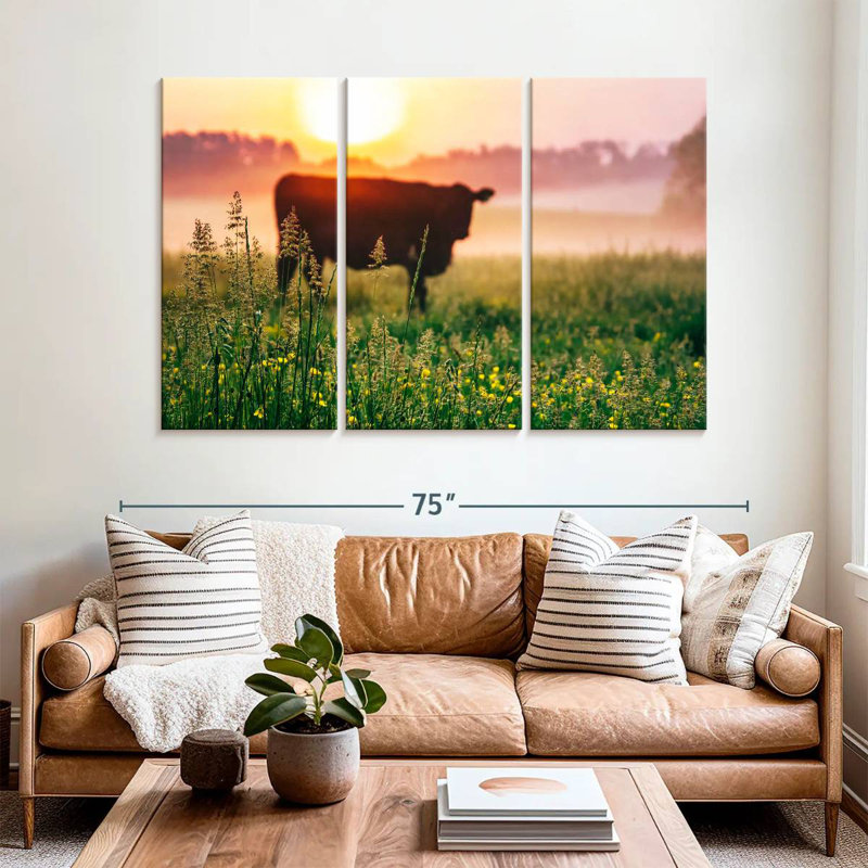 Alvord Cow Sunrise, H 42 po x l 65 po