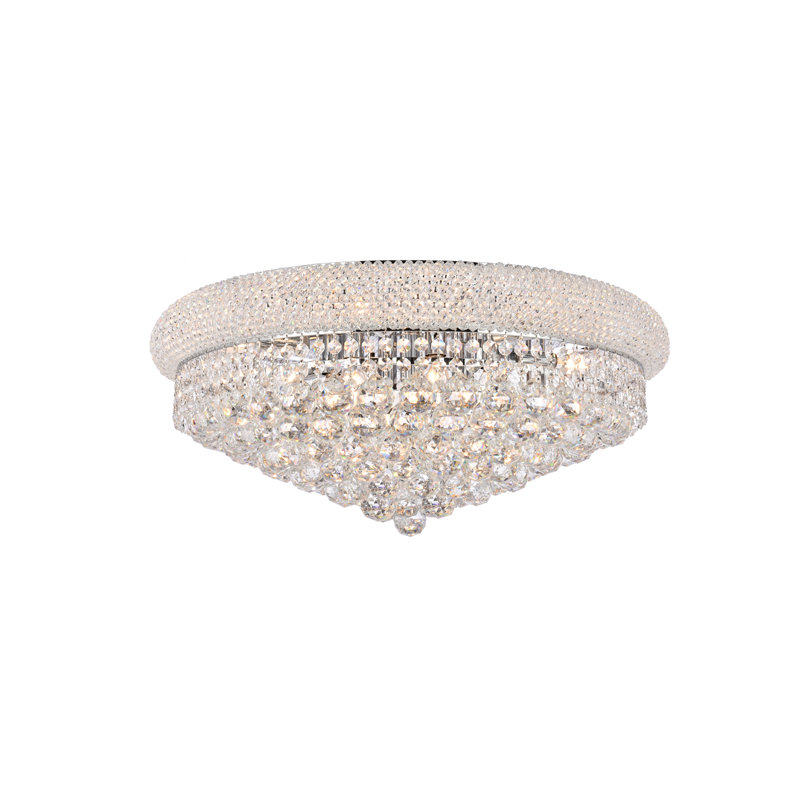 Plafonnier encastré 12 lumières 24 po Gaelle, Chrome, Coupe royale