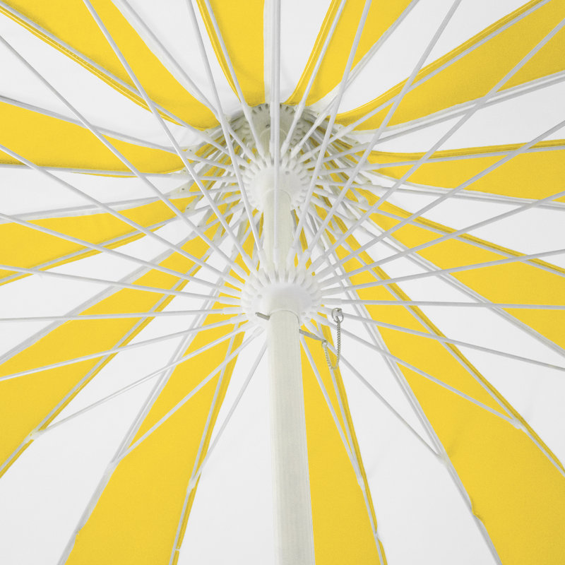 Parasol d'extérieur 8 pi, Jaune / Blanc