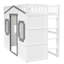 Lit mezzanine simple avec gris blanc - Améliorez votre chambre à coucher en bois de pin massif blanc et gris pour des meubles fiables-1859933916-1859933891
