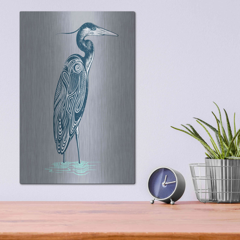 «Blue Heron» par Rachel Caldwell, H 16 po x l 12 po