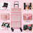 Makeup Train Case with Drawer, Rolling Makeup Case, Cosmetology Case on Wheels