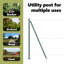 Vidaxl Fence Posts With Base Plates 26 Pcs Diameter32mm Galvanised Steel-114618962-114618955