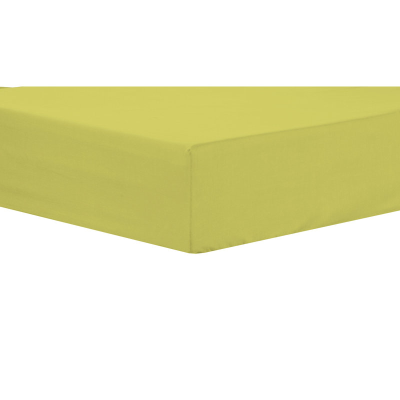 Plain Weave / Muslin Fitted Sheet, Double (4'6), Yellow