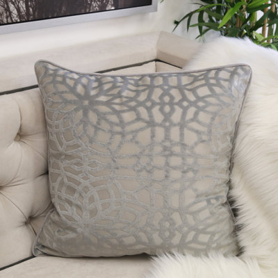  Velvet Damask 20" Throw Pillow