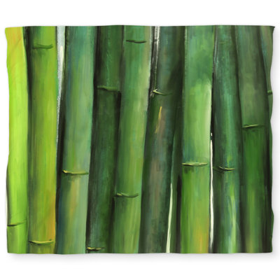 Green Bamboo Botanical Duvet Cover - Floral Home Decor