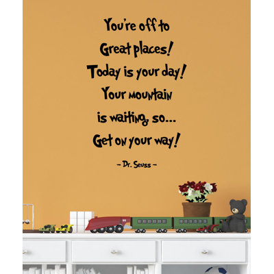 Adhésif décoratif citation « You're Off To Great Places »