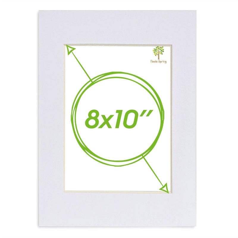 Nicola Spring - Picture Mount, White, 17.5cm H x 12.5cm W x 0.2cm D