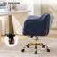 Fauteuil de bureau pivotant en velours Dinorah, réglable en hauteur-1249079192