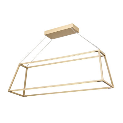 Atlas Lighting and Home Minimalist 36'' Wide Integrated LED Linear Chandelier - Soft Gold