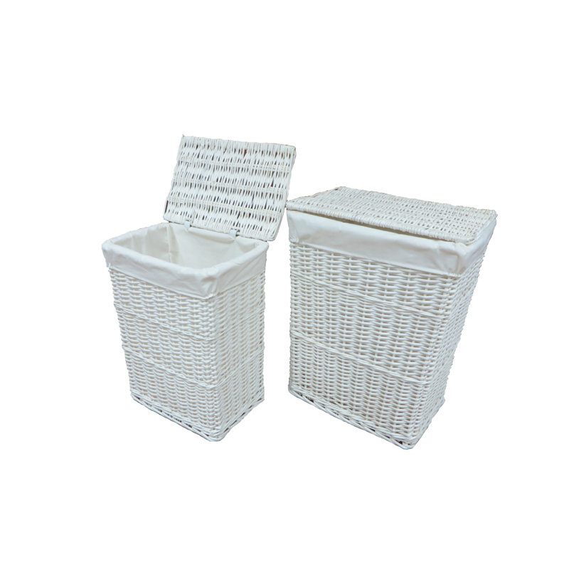 Wicker Laundry Hamper, Large (58cm H x 42cm W x 32cm D)