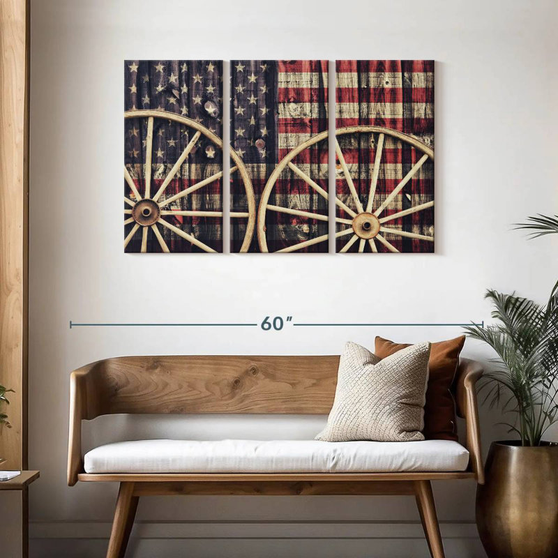 Borges American Wagon Wheels, 28" H x 45" W
