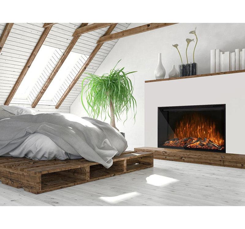 Redstone Recessed Wall Mounted Electric Fireplace, 35" H x 54" W x 9.8" D