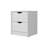 White Two-Drawer Nightstand