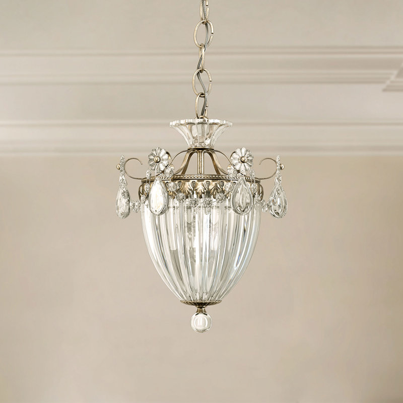 Bagatelle Pendant, Heirloom Gold, Heritage Handcut Crystal Clear, 12.5" H x 10.5" W x 10.5" D