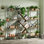 Bibliothèque industrielle en bois, étagère de rangement rustique à 4 niveaux, bibliothèque large avec 14 tablettes, étagère de rangement en métal pour le salon et le bureau personnel