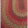 Burkleigh Farmhouse Braided Red Jute Area Rug