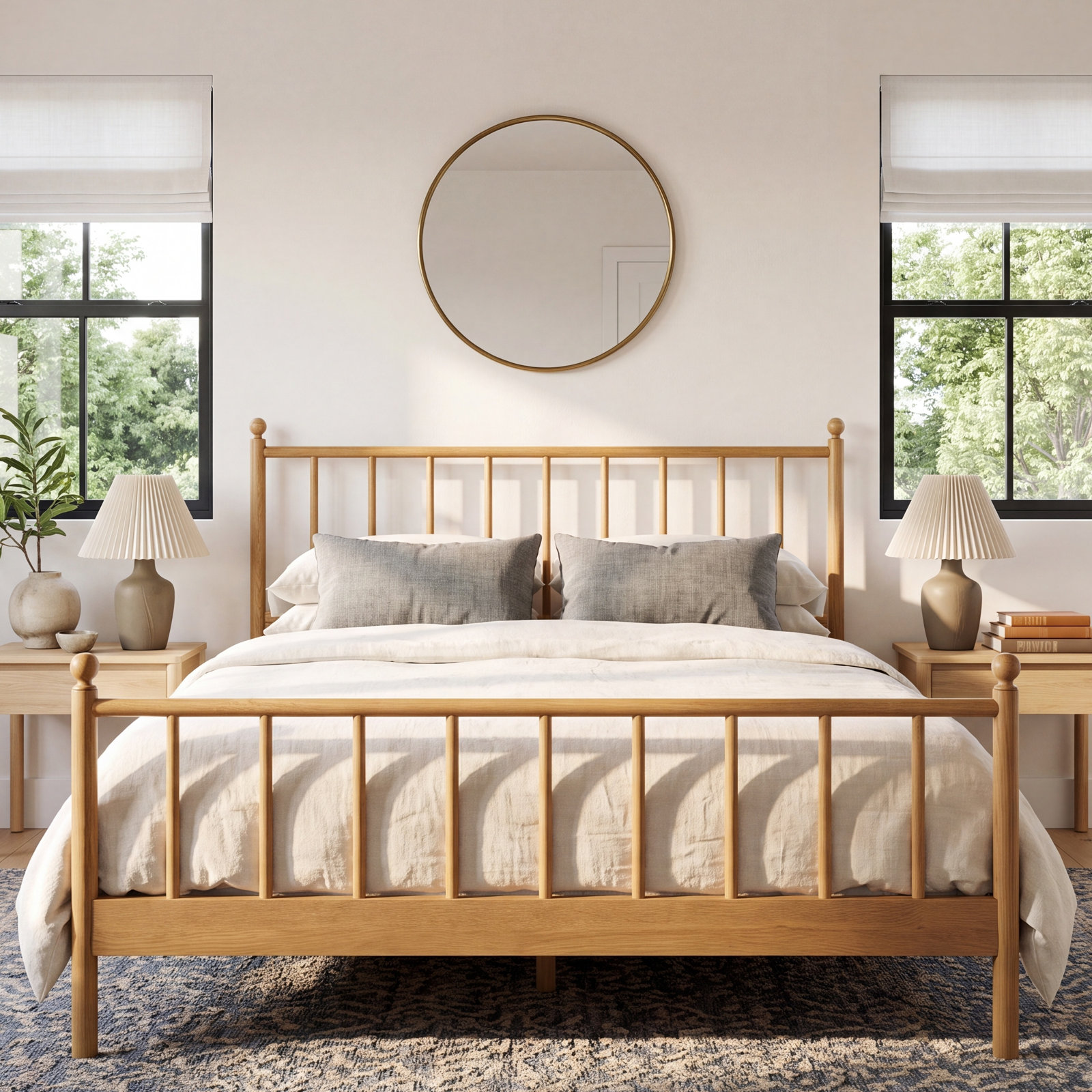 Edward Oak Bed, Queen