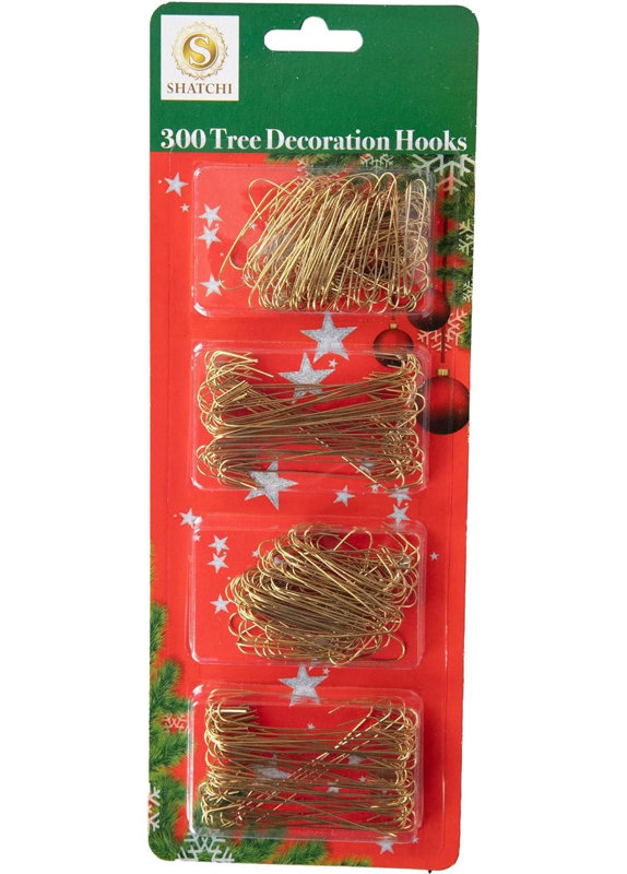 PVC No Holiday Shaped Ornament, 35 cm x 2.2cm x 25cm, Gold