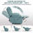 Manual Recliner Chair, Overstuffed Fabric Reclining Chair with Side Pockets & Steel Frame, 300LB-1131059221