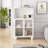 Storage Cabinet, Bathroom Floor Cabinet with Glass Door and Shelves,  Freestanding Display-1062663607