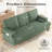 87-inch Corduroy Sofa with 3 Seats, No Tool Assembly,Solid Wood Frame and Solid Wood Legs-Green-96382852
