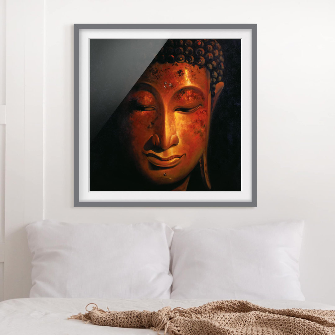 Gerahmtes Papierbild Madras Buddha