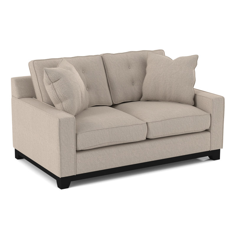 Carollton Upholstered 62'' Loveseat, Gypsy Cream Performance Microfiber