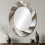White Minimalisme Spiral Poteries - Miroir mural blanc moderne ovale-460737858