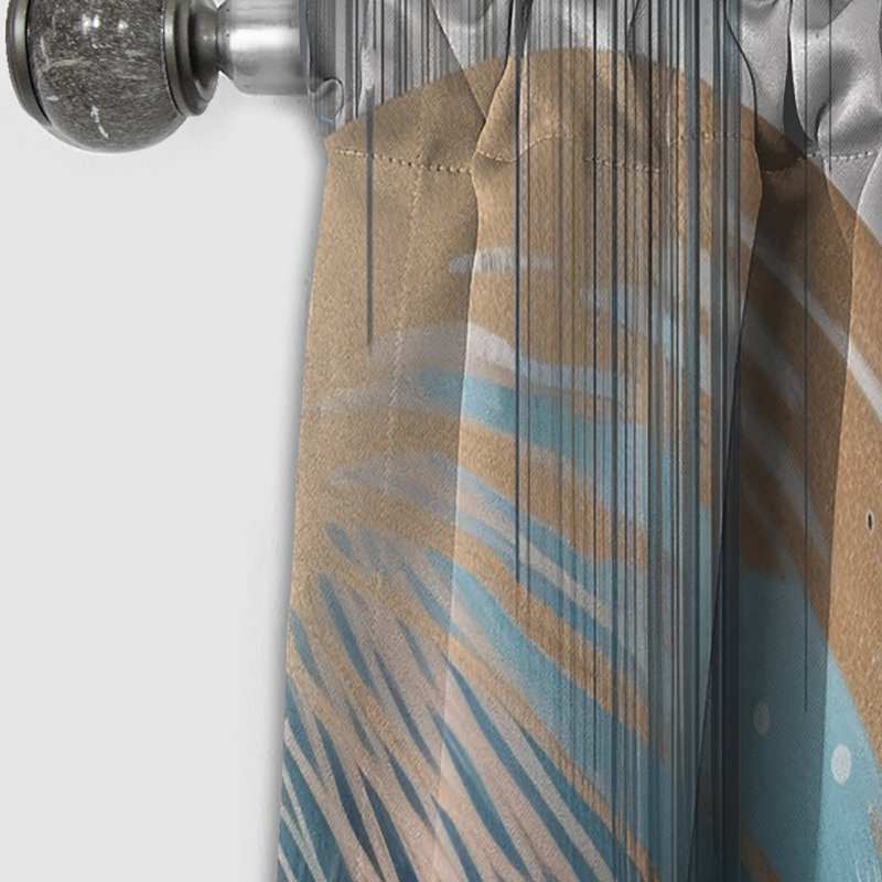 Corrale - Abstract Marble Curtain - Blackout Marble Curtain - 1 Panels, 52" W x 63" L