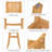 Hertraud 14.96'' W Bamboo Shower Bench