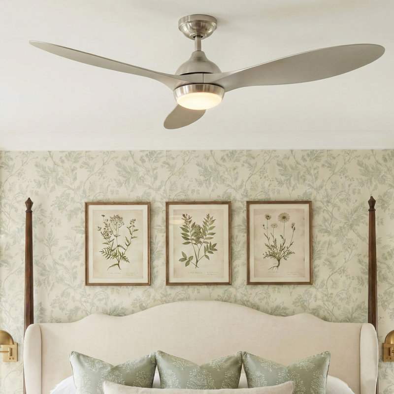 Ventilateur de plafond standard à 3 pales 56 po avec télécommande et ensemble d'éclairage Armillda Anjelo