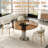 35-Inch Round Glass Dining Table