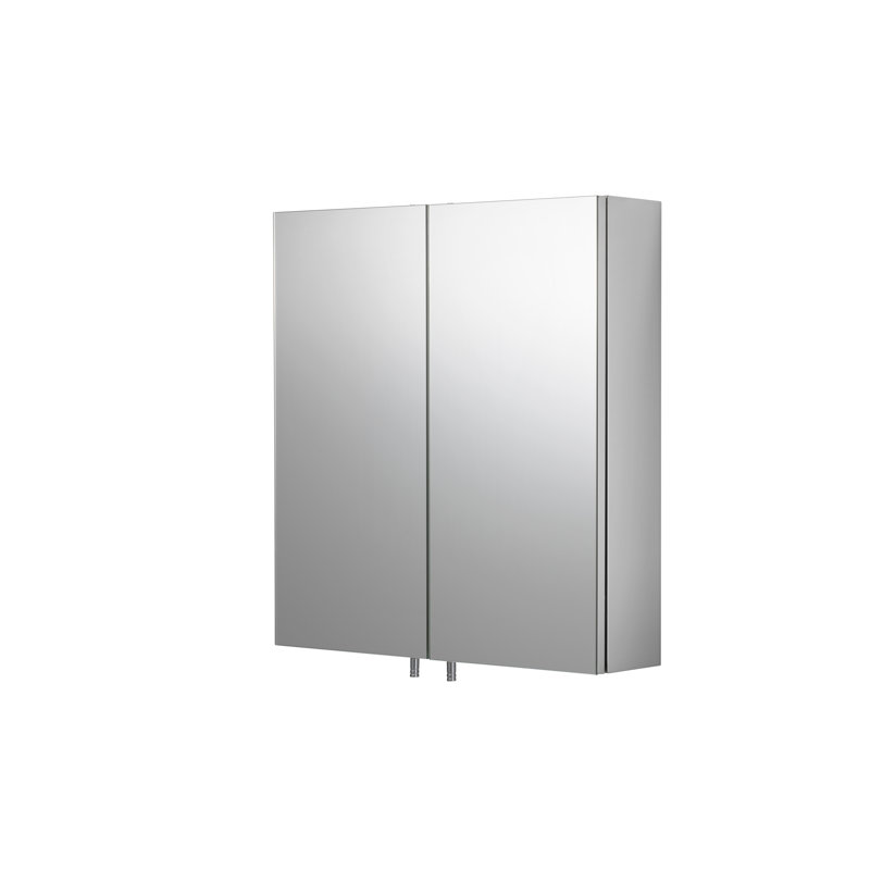 Cullen Double Door Stainless Steel Bathroom Mirror Cabinet