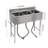Three Bowls Kitchen Bar Sink with Faucet