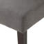 De 2 chaises de salle à manger avec dossier haut, gris foncé, structure en bois de bouleau, tissu gris-1045037638