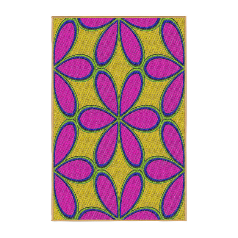 Geometric Indoor Rug, Rectangle 5' x 8'