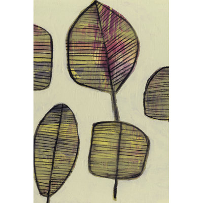 Leaflets II by Jennifer Goldberger - Wrapped Canvas Painting