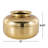Carel Aluminum Metal Brushed Decorative Gold Vase with Hammered Top-1133884171