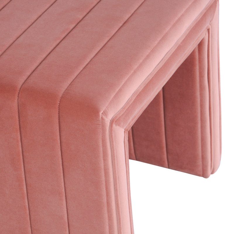 Repose-pieds Ada, repose-pieds taupe brun touffeté, 19 po, Rosé