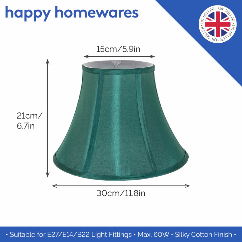 Lily Manor Traditional Empire Shaped Lamp Shade in Rich Silky Cotton ...