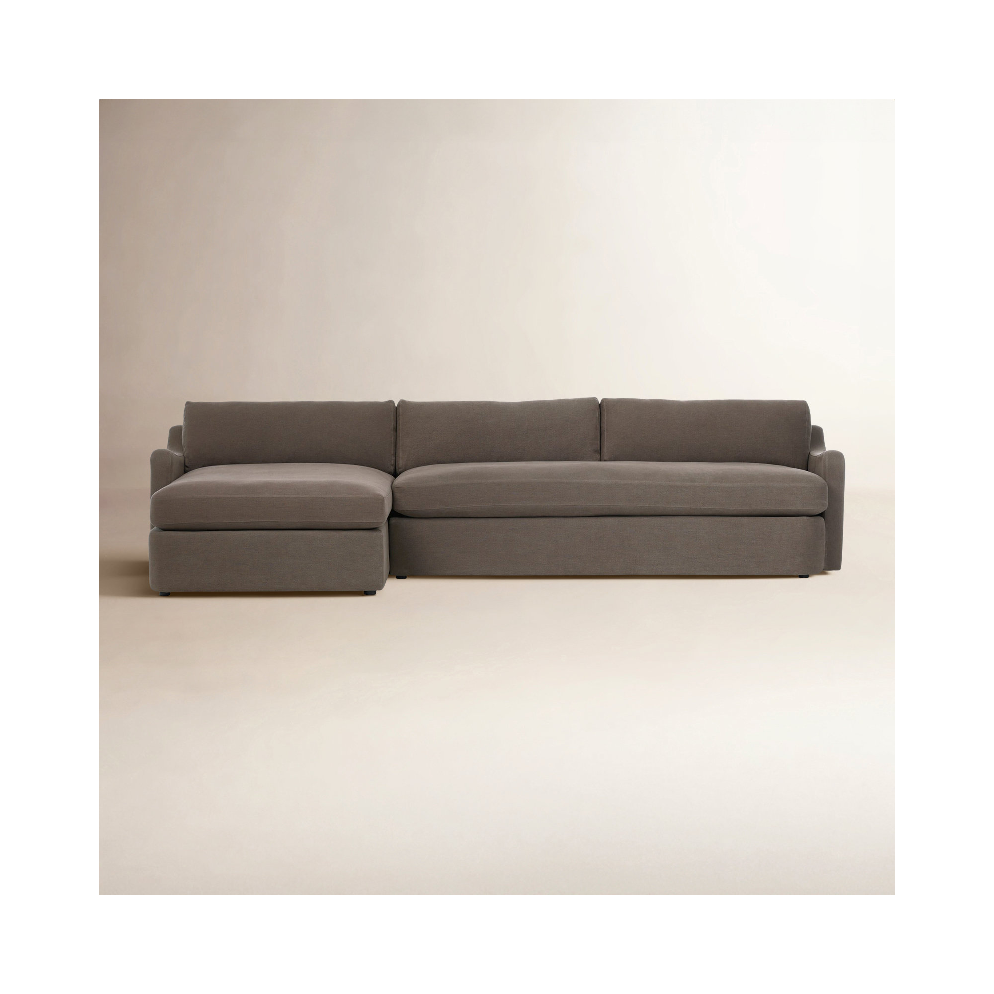 Aurelia 2-Piece Sectional, Left Hand Facing, Boatway Coffee Linen