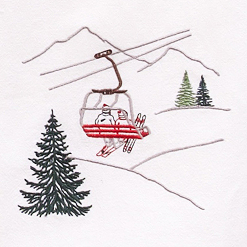 Serviette de Noël pour chalet de sports d'hiver