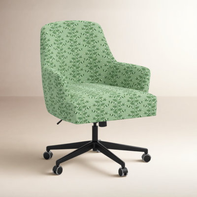 Cambridge Desk Chair In Climbing Vines Green