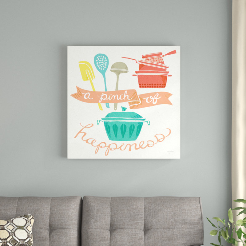 A Pinch Of Happiness by Mary Urban - No Frame Painting on Canvas, 76cm H x 76cm W x 3.8cm D