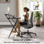Bureau compact pliable avec rangement, panneau de fibres à densité moyenne et acier, bureau à domicile moderne