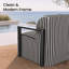Ensemble de patio 4 pièces en aluminium à structure ouverte comprenant une chaise et un repose-pieds rembourrés avec coussins Sunbrella-101889987