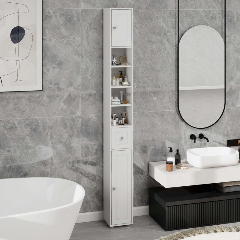 71" Freestanding Bathroom Cabinet With 4 Adjustable Shelves