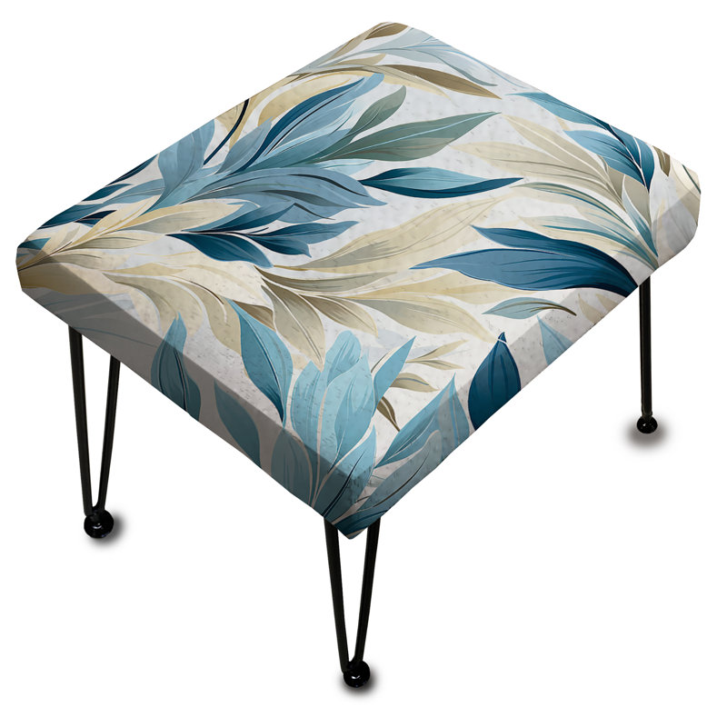 Motif côtier neutre tropical - repose-pieds rectangulaire tropical