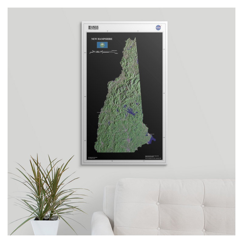 « new hampshire-usg state mosaic », impression, H 36 po x l 22 po x P 1,5 po, Toile
